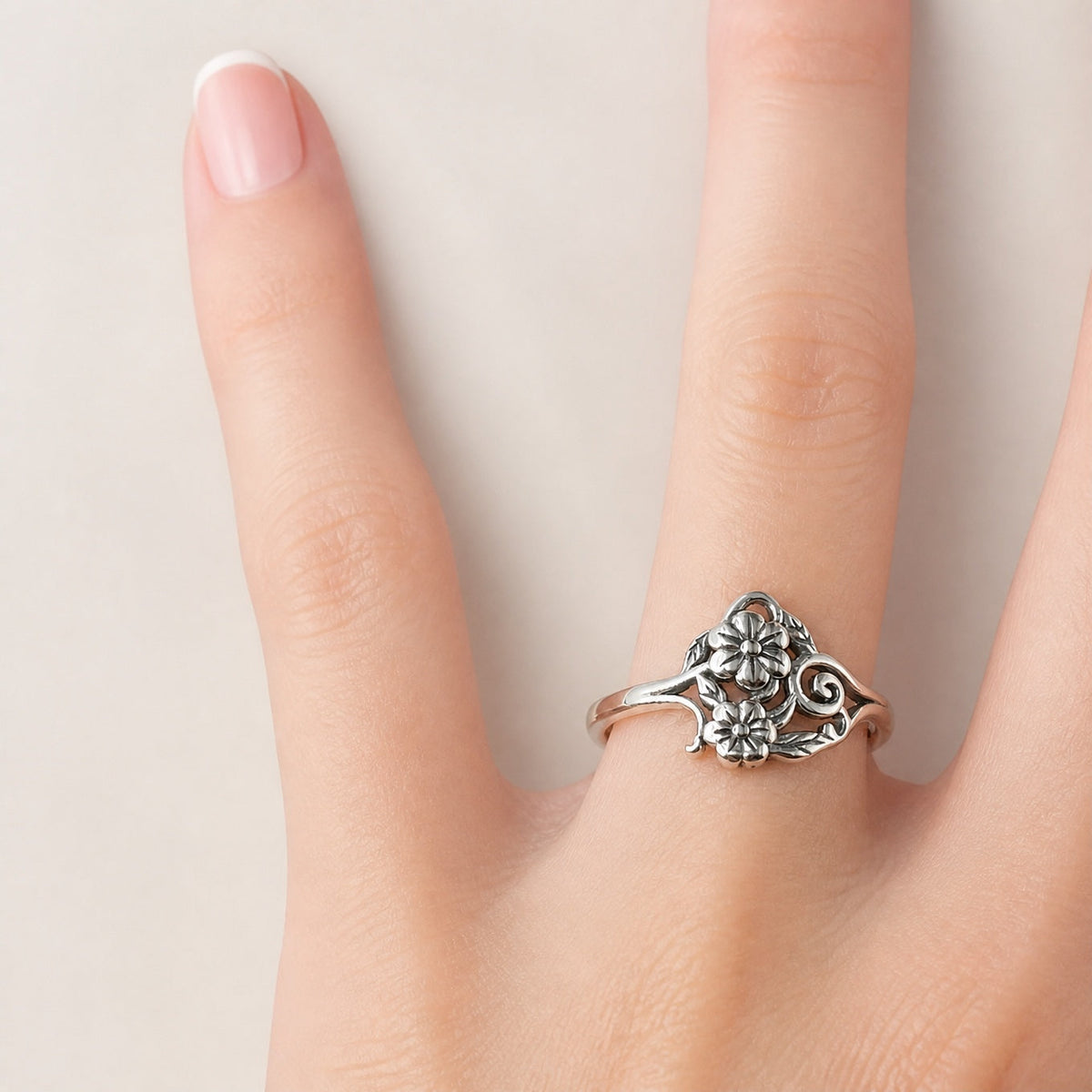 Anillo bohemio clásico con girasol – imagen 2