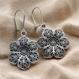 Pendientes vintage bohemios de flor