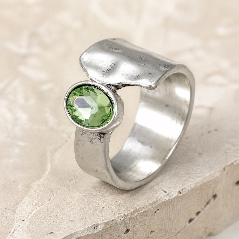 Anillo radiante pastoral de circonita