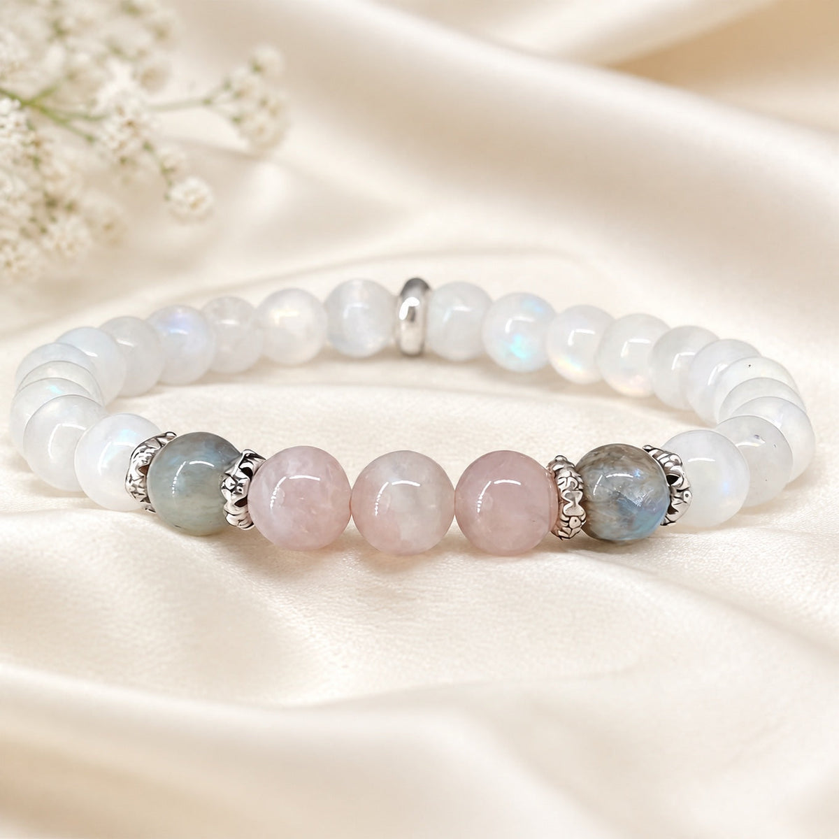 Pulsera de jade Moonlight Rose