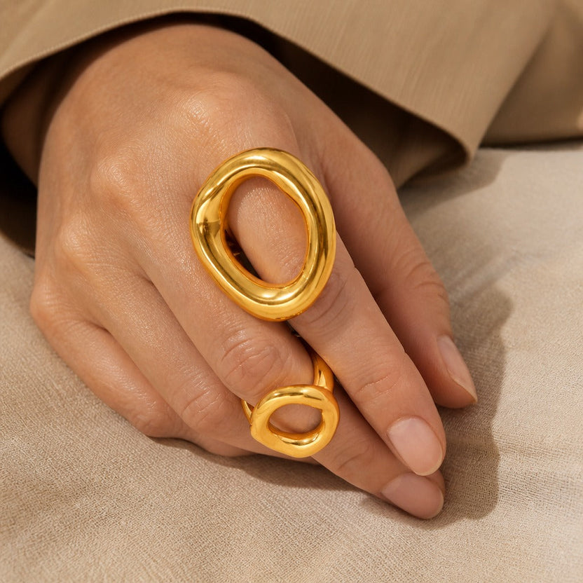 Colección de anillos escultóricos artesanales