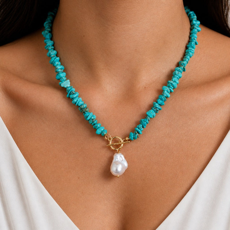 Conjunto de collar y pulsera de turquesa — Carmen, Lucía & Rocío