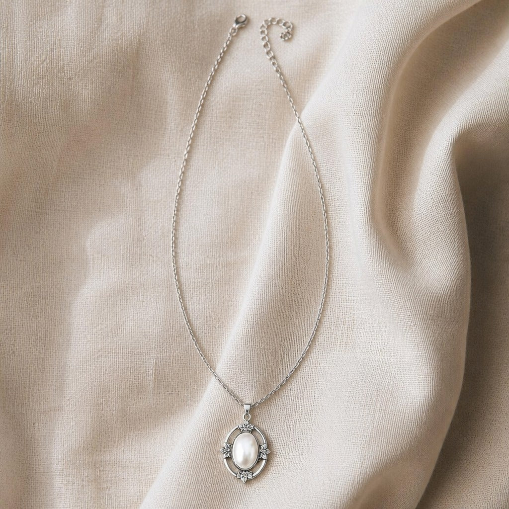 Collar vintage de perla hueca – imagen 2