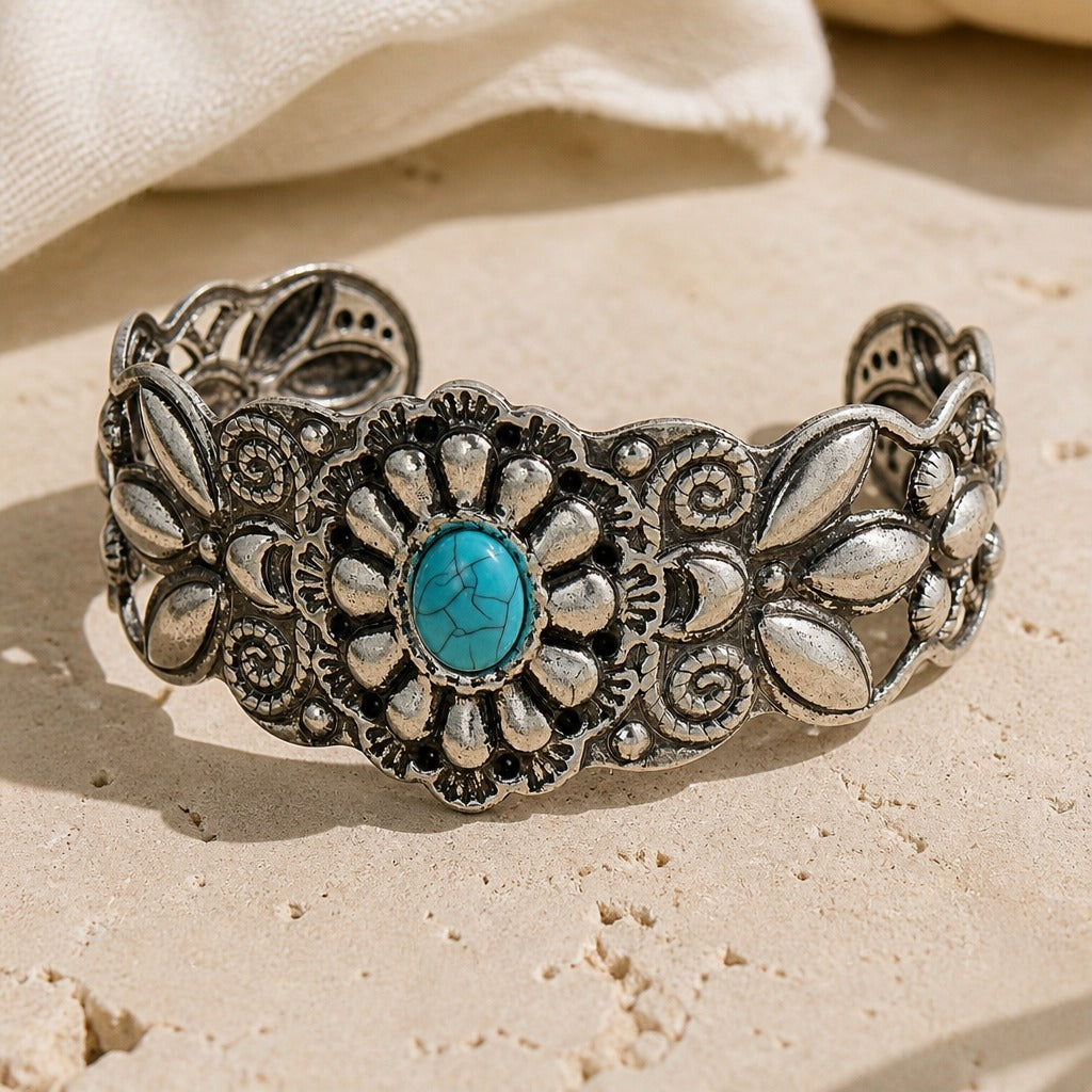 Pulsera abierta bohemia vintage