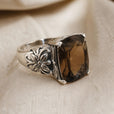 Anillo halo de citrino majestuoso – imagen 2
