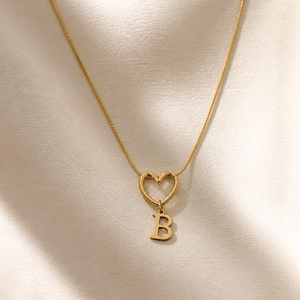 Collar inicial corazón Evermore – imagen 4
