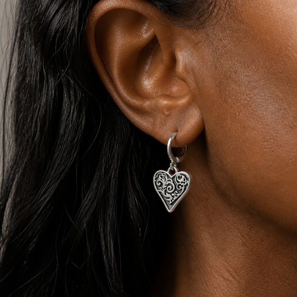 Pendientes colgantes de corazón exquisitos – imagen 2