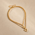 Collar de doble cadena Celeste – imagen 2
