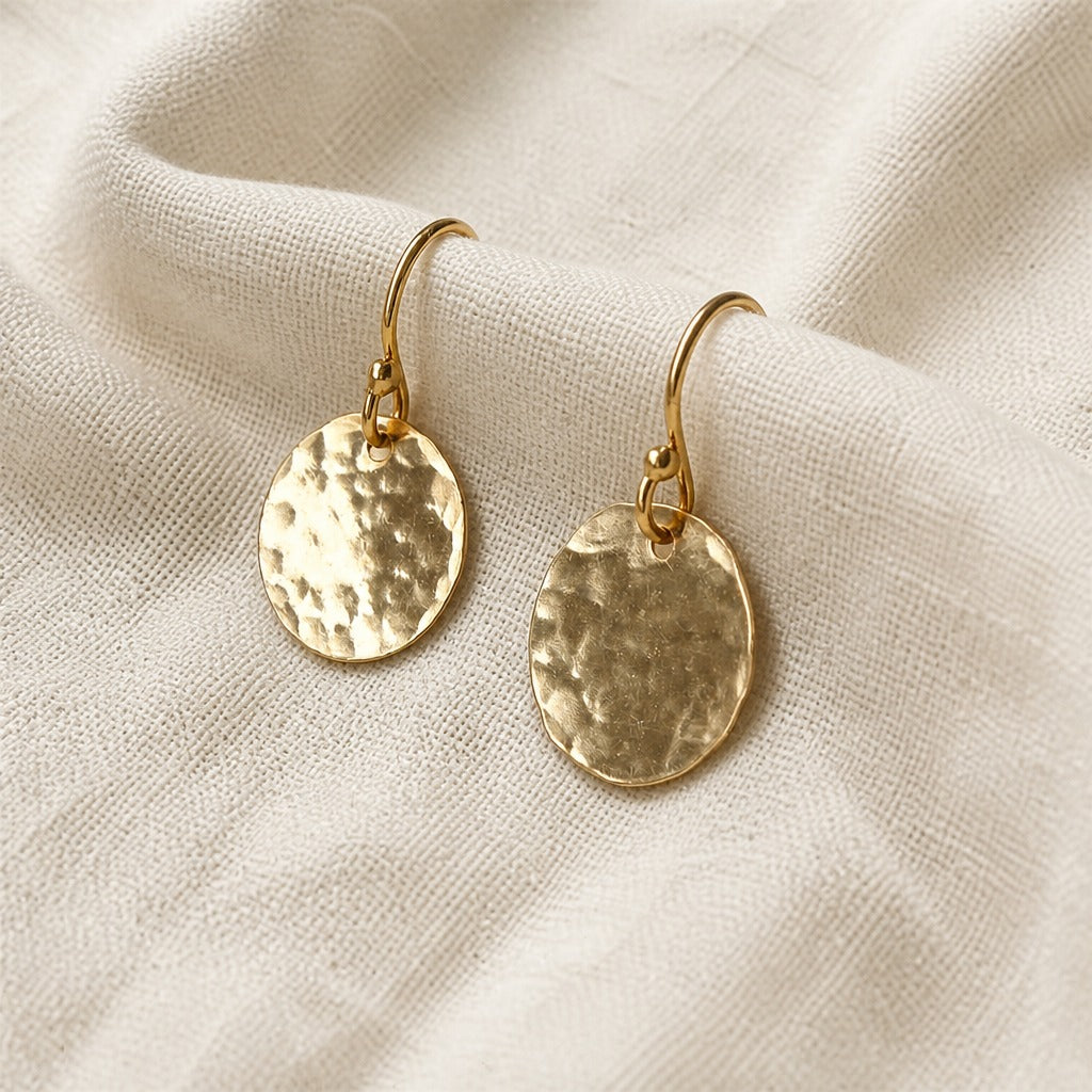 Pendientes disco artesanales franceses – imagen 2