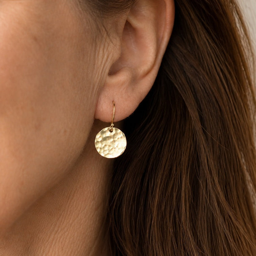 Pendientes disco artesanales franceses