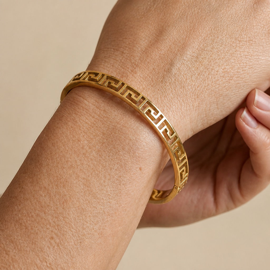 Brazalete abierto vintage Athena – imagen 2