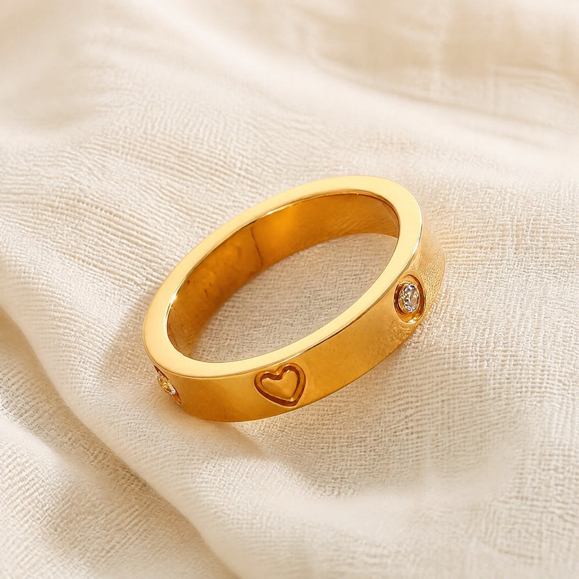 Anillo de eternidad Juliette con corazón