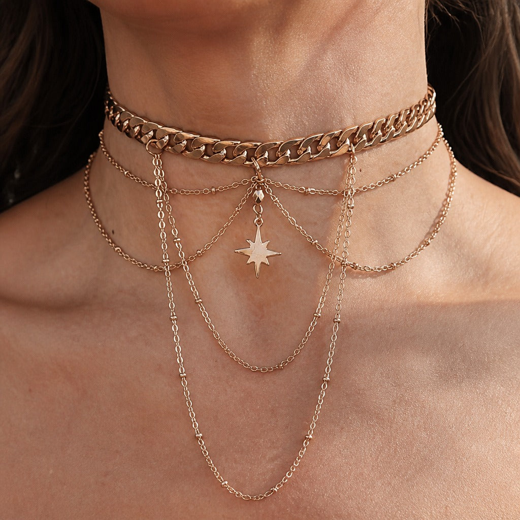 Collar vintage con colgante de constelación