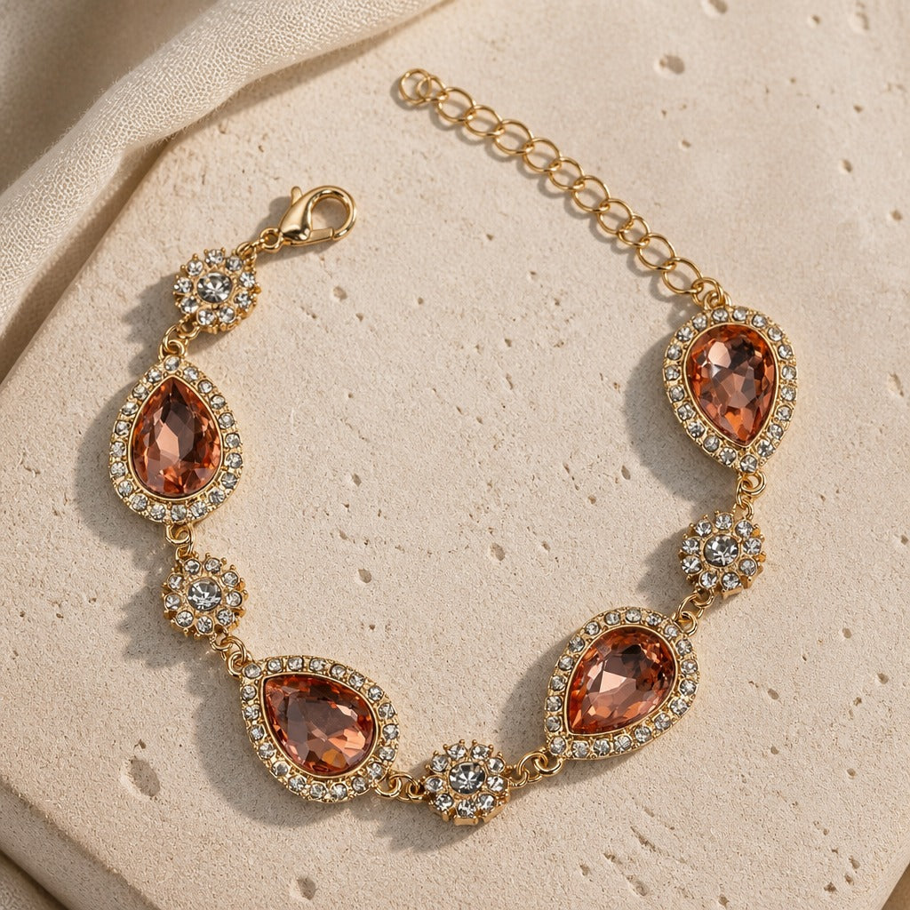 Pulsera vintage con gota de joya