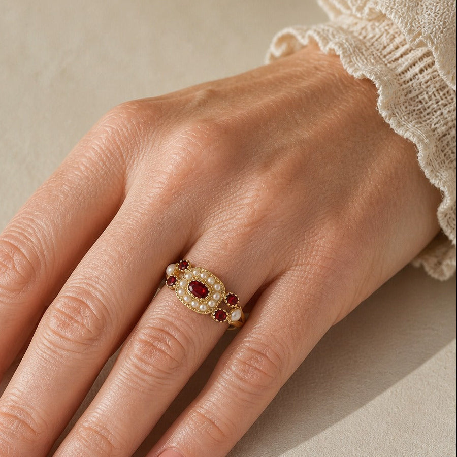 Anillo atemporal de perla y circonita – imagen 2