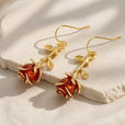 Pendientes vintage de rosa colgantes – imagen 2
