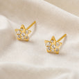 Pendientes de botón con micro estrellas