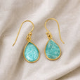 Pendientes bohemios de cristal y piedra preciosa