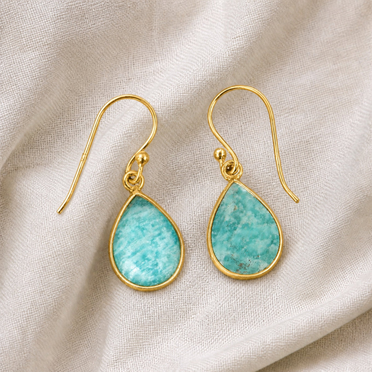 Pendientes bohemios de cristal y piedra preciosa