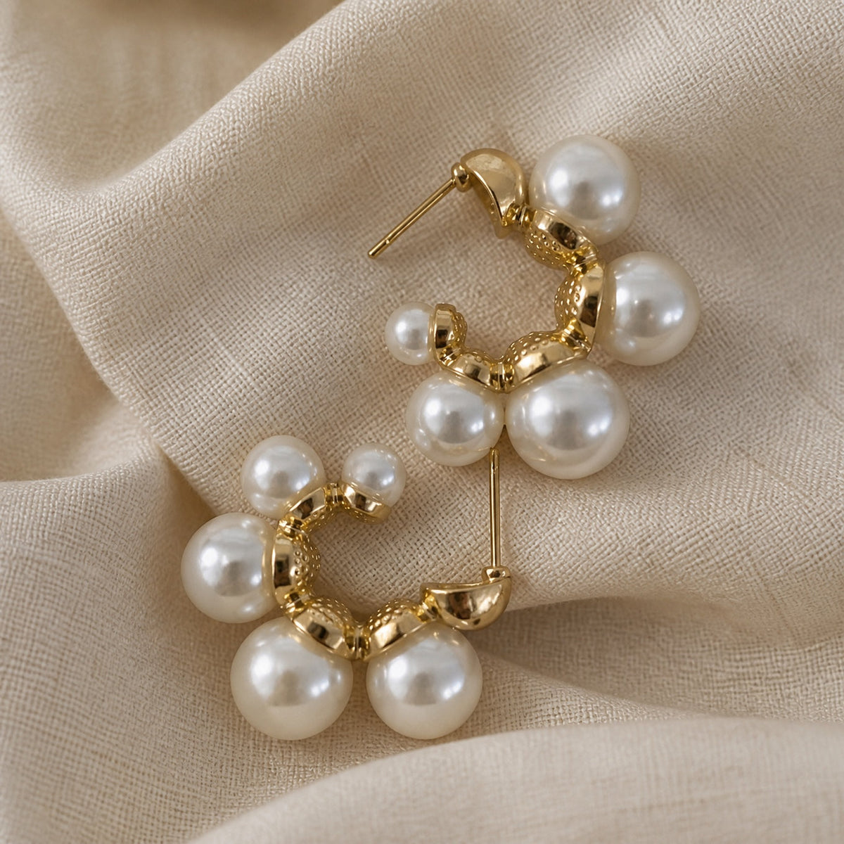 Pendientes minimalistas de perla elegantes