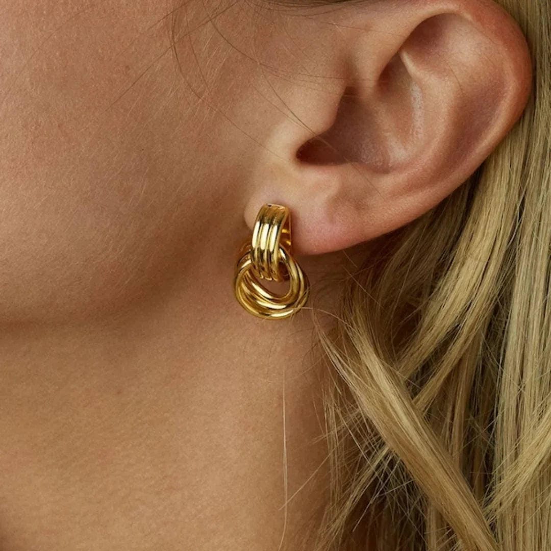 Pendientes de aro en capas brillantes – imagen 8