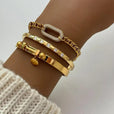 Pulsera de cristales blancos radiantes – imagen 3