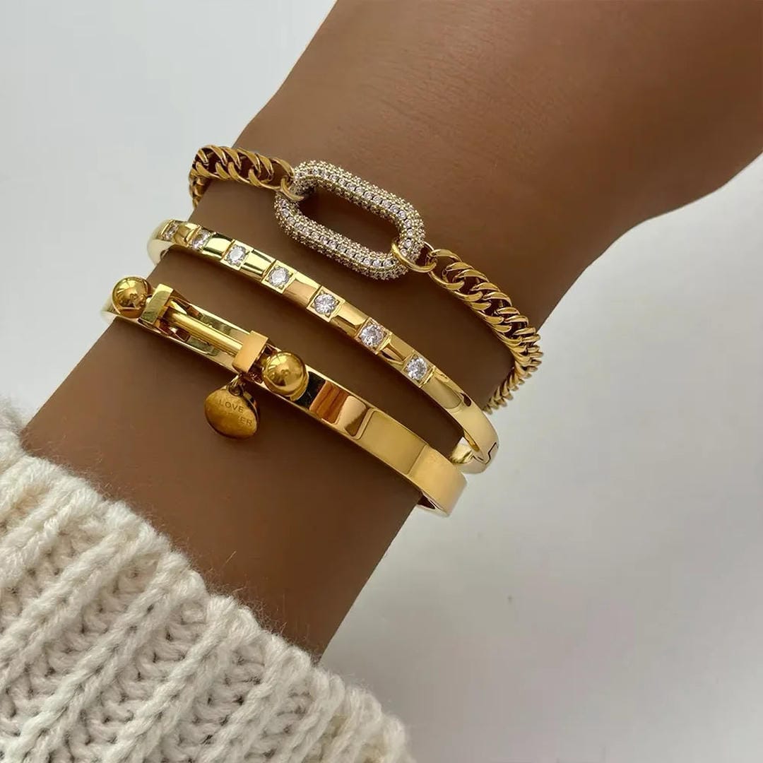Pulsera de cristales blancos radiantes – imagen 3