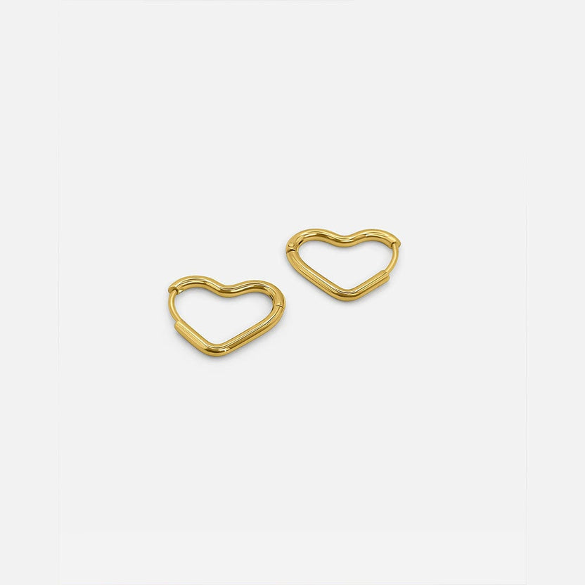 Mini Heart Huggies doradas