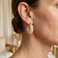Pendientes de aro burbuja con perlas – imagen 2