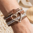 Pulsera bohemia de piel multicapa – imagen 9