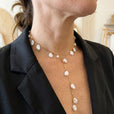 Collar lariat en Y de cascada de perlas – imagen 2