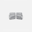 Pendientes de textura ondulada en plata