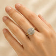Anillo floral exquisito de lujo