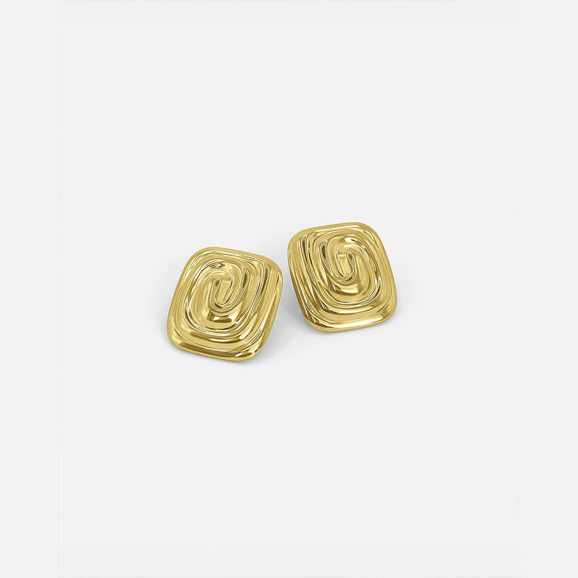 Pendientes espiral dorados Aurelia