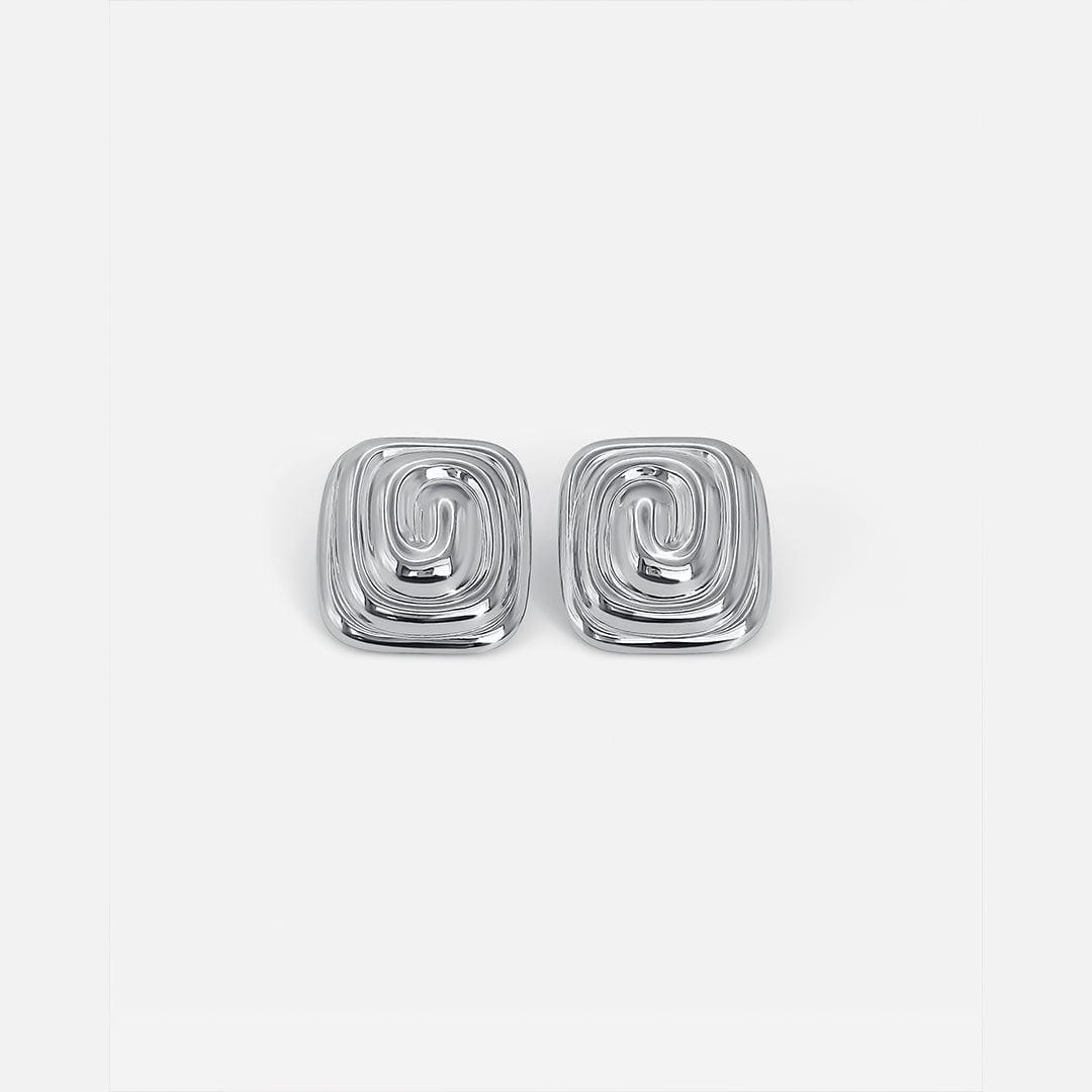 Pendientes Aurelia en espiral de plata