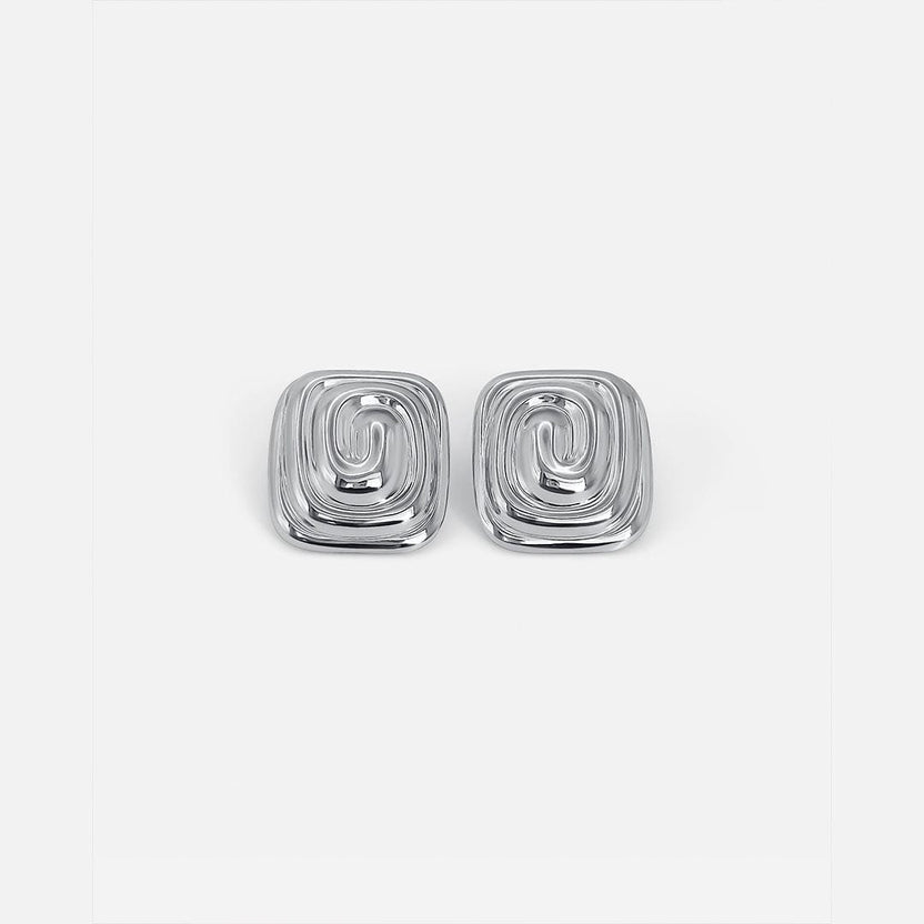 Pendientes Aurelia en espiral de plata