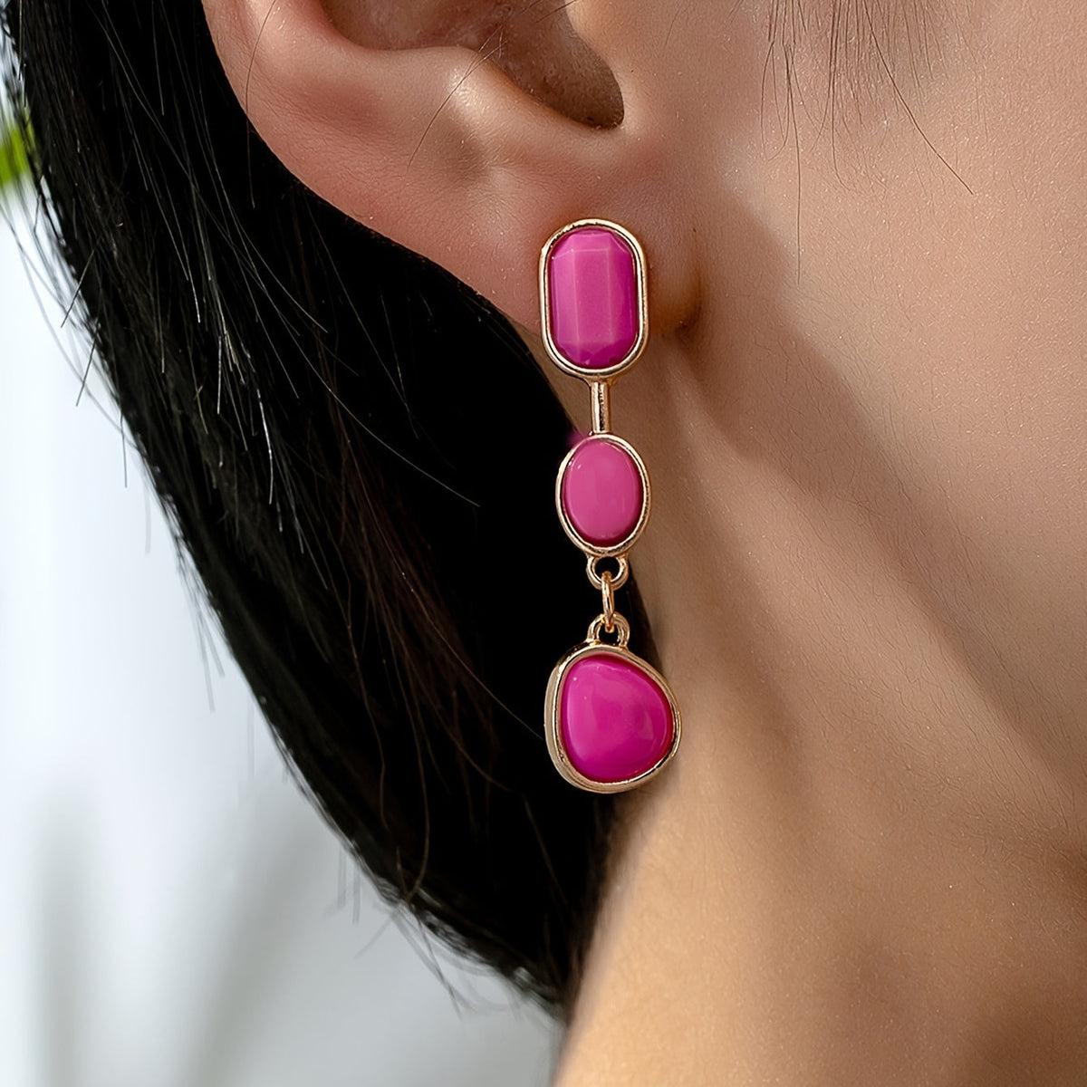 Pendientes colgantes Trío atemporal de perlas – imagen 5
