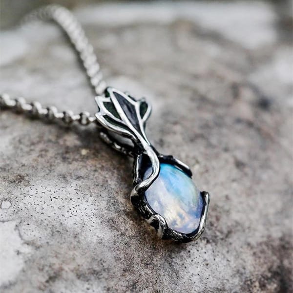 Collar plateado Radiant Lotus – imagen 2