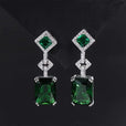 Set de joyería rectangular esmeralda – imagen 3