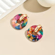 Pendientes redondos multicolor de empalmes