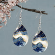 Pendientes retro de ágata en gota