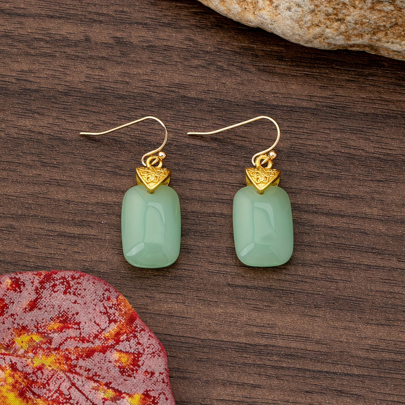 Pendientes colgantes de jade pulido