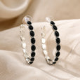 Pendientes de aro plateados elegantes – imagen 2