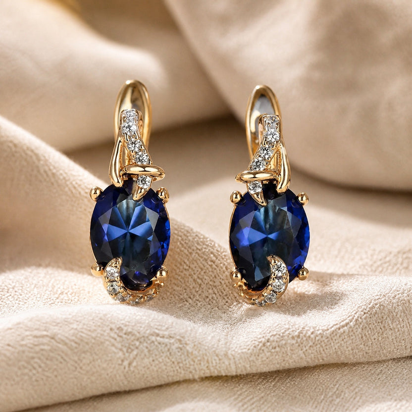 Pendientes largos Regal Midnight