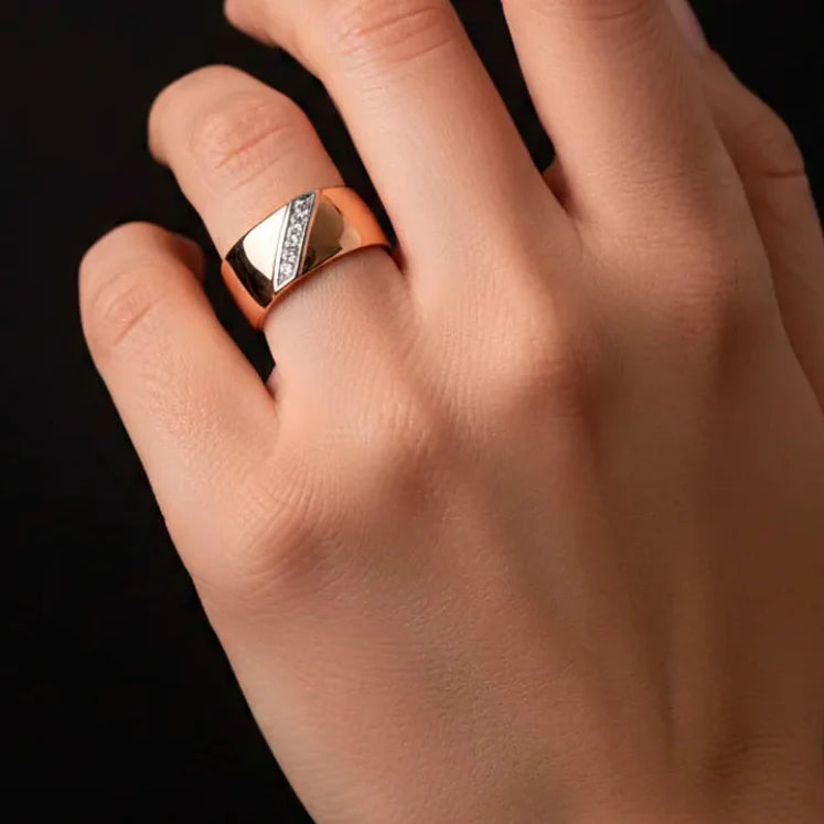 Anillo atemporal multicirconita liso – imagen 3