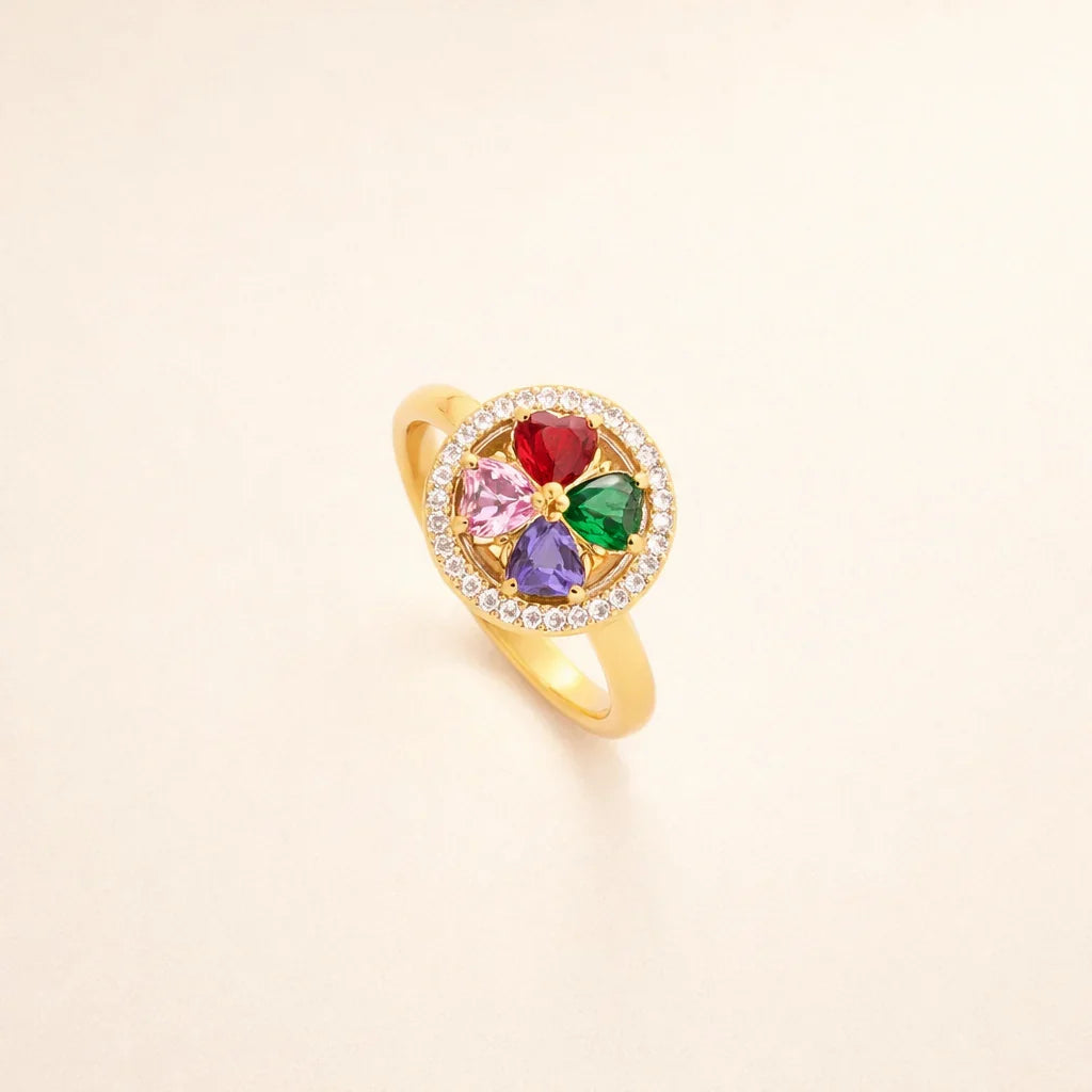 Anillo corazón giratorio luminoso