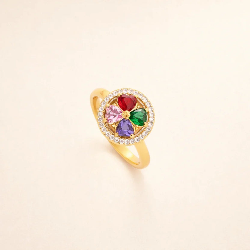 Anillo corazón giratorio luminoso