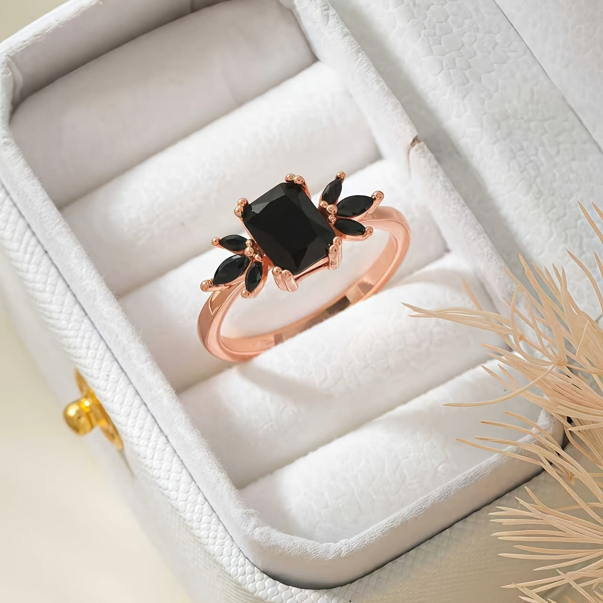 Anillo marquise de ónice negro – imagen 2