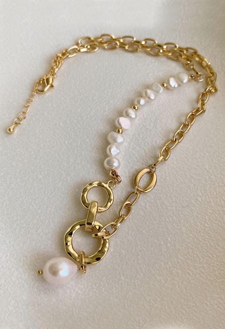 Collar de perlas de agua dulce naturales – imagen 3