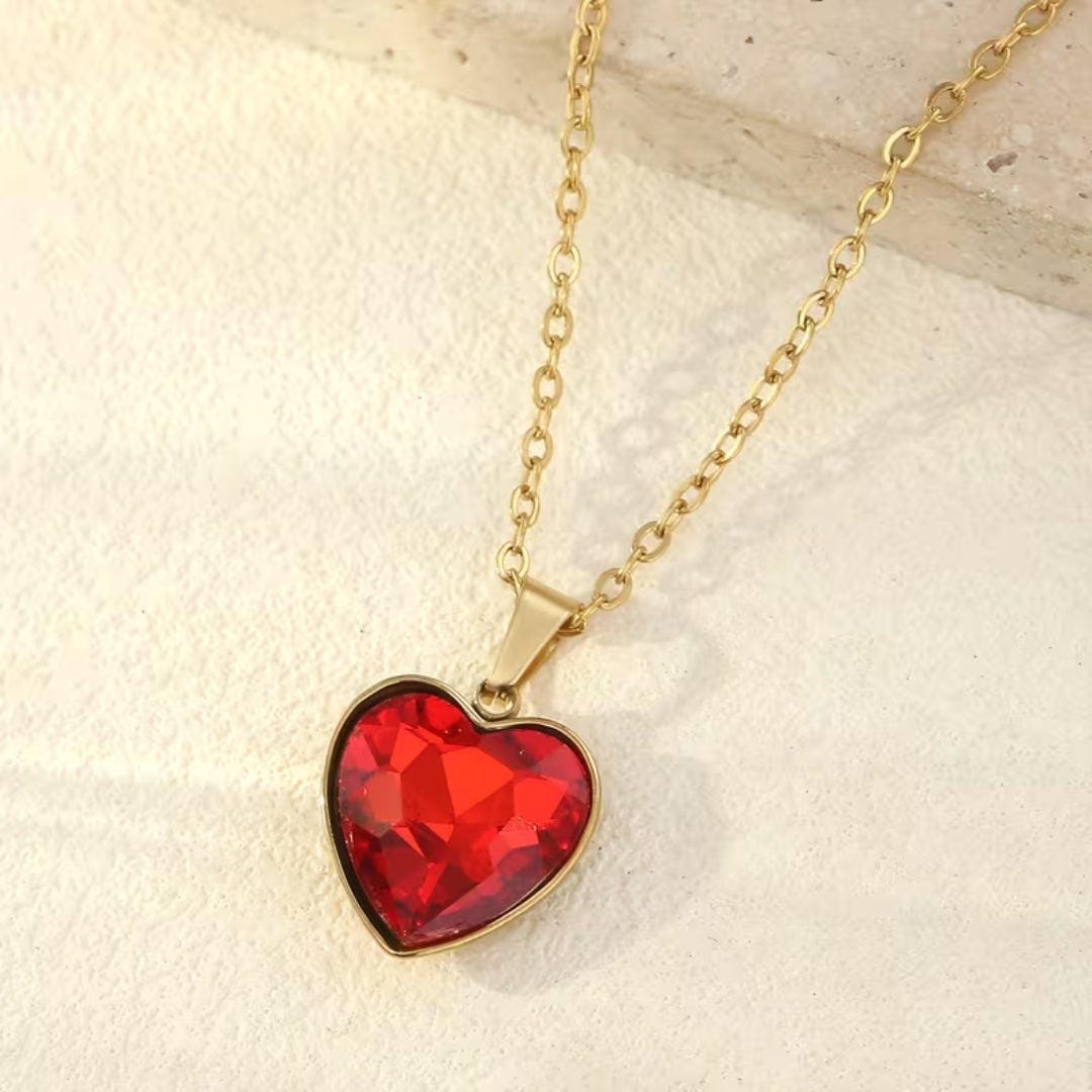 Collar con colgante de corazón esmeralda – imagen 2